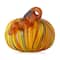 Glitzhome® Short Glass Pumpkin, Multicolor Stripes